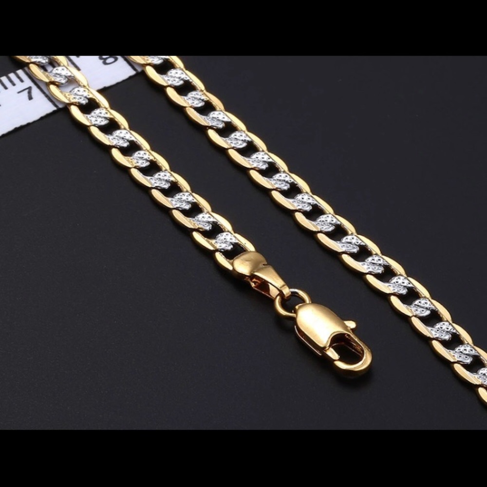 14k gold and platinum 24 inch necklace